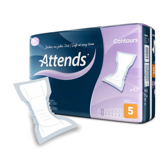 Inkontinensskydd Attends Contours 5 Regular 42st/fp